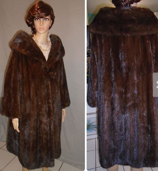 Genuine long Mink Coat.